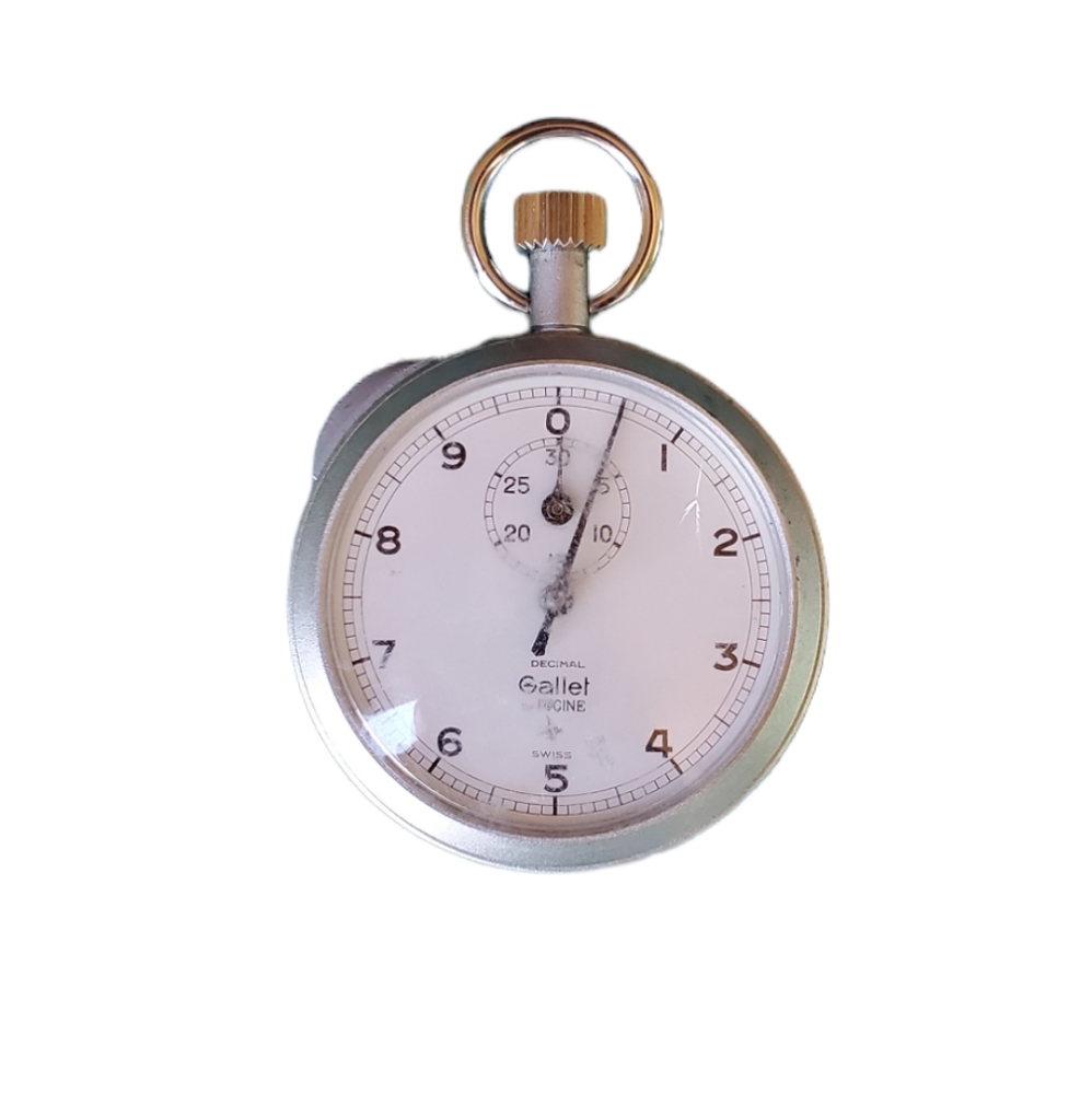 Vintage Stopwatch 'Gallet by Racine' Decimal Swiss stopwatch